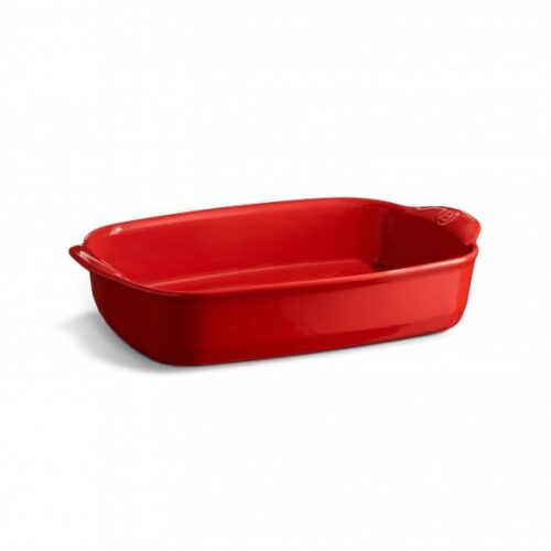 Emile Henry Stampo Per Focaccia E Pizza In Ceramica - 40x26cm - Capacità 3,5L - Colore Fusain - Garanzia 10 Anni
