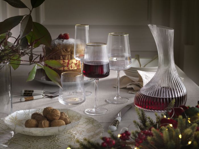 Evviva - Reale Set 6 calici in glass 500 ml filo oro - immagine 3