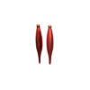 Decoris - Set 6Pz Sfera per albero di Natale ghiacciolo di vetro Rosso