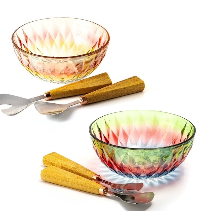 Simple Day Insalatiera Grande In Vetro Dal Design Moderno