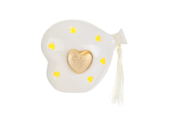 Le Stelle - Cuore Ballon Porcellana led oro