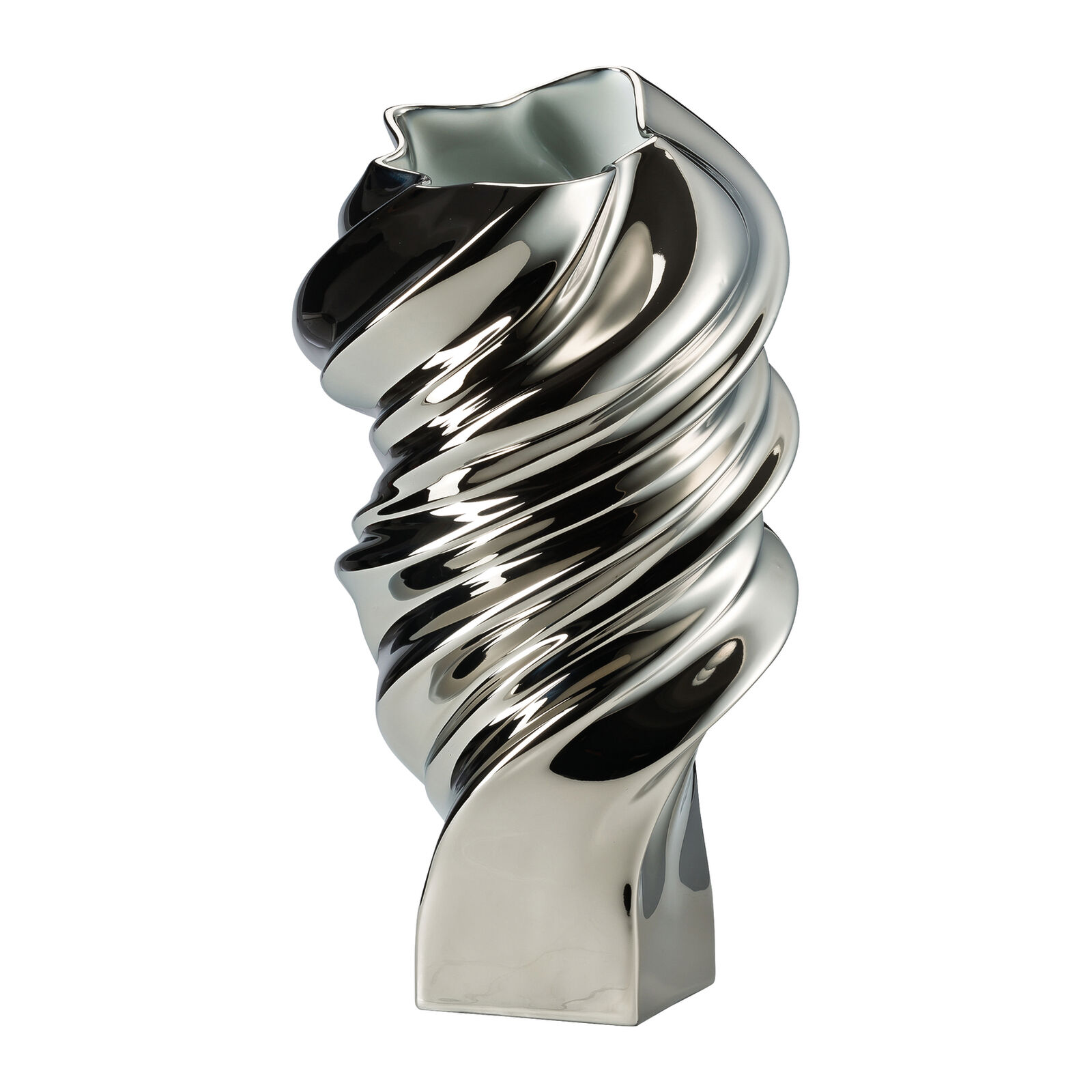 Rosenthal - Vaso Squall Platino Titanizzato 35,8 cm Porcellana - immagine 2