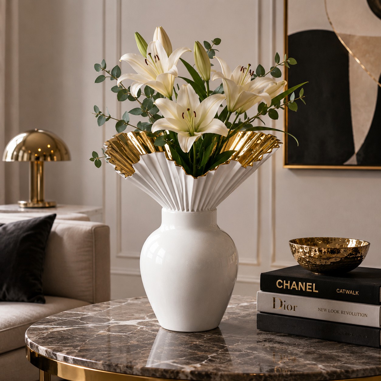 Rosenthal vaso Falda gold