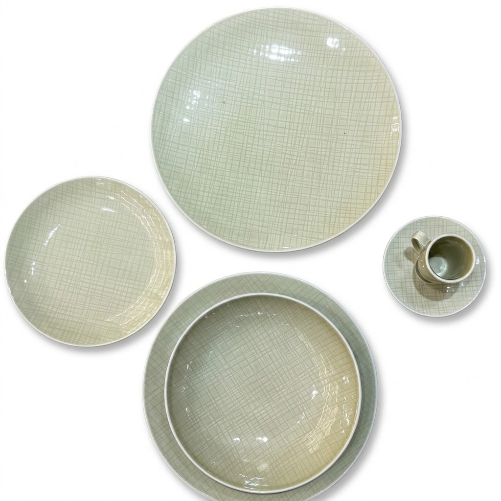 Servizio Tavola Persone Rosenthal Mesh Cream Porcellana Design
