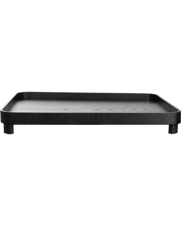 Asa Selection - Vassoio rettangolare con piedini in legno nero
