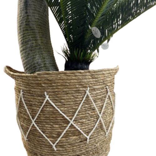 Decoris - Porta Vaso Cesto con Strisce H.33 cm