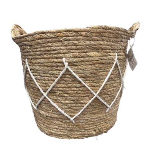 Decoris - Porta Vaso Cesto con Strisce H.28cm