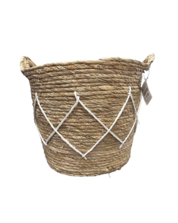 Decoris - Porta Vaso Cesto con Strisce H.23 cm