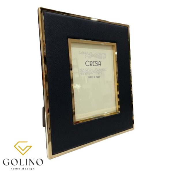 Cresia - Cornice Portafoto in pelle nera 18x24