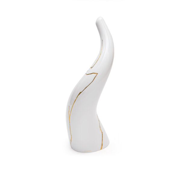 Sequenze - Corno Kintsugi Bianco e Oro