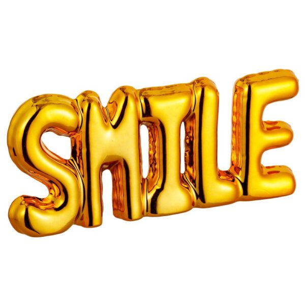 Montemaggi - Scritta Smile Oro Ceramica