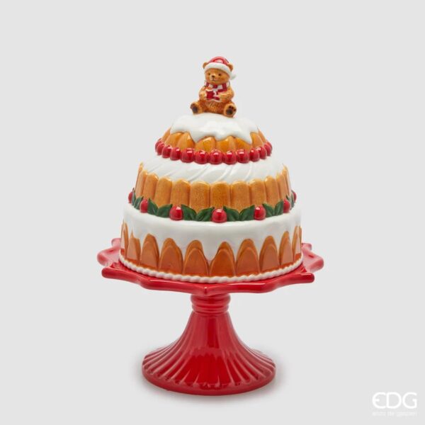EDG - Alzata Natalizia in ceramica con cupola Totra