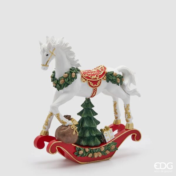 EDG - Cavallo a dondolo decorativo Natale