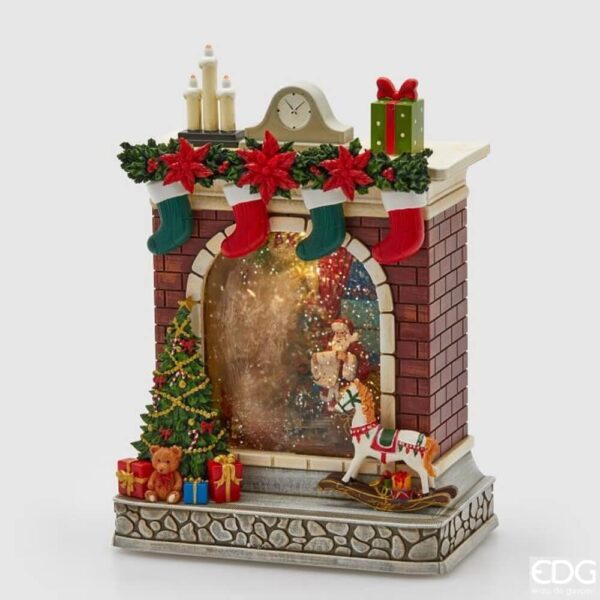 EDG - Decoro Babbo Natale con Camino