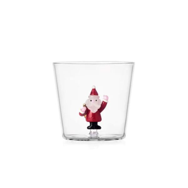 Ichendorf - Tumbler Babbo Natale con sacco in vetro borosilicato