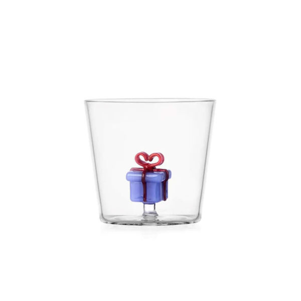 Ichendorf - Bicchiere Tumbler con regalo azzurro in vetro borosilicato