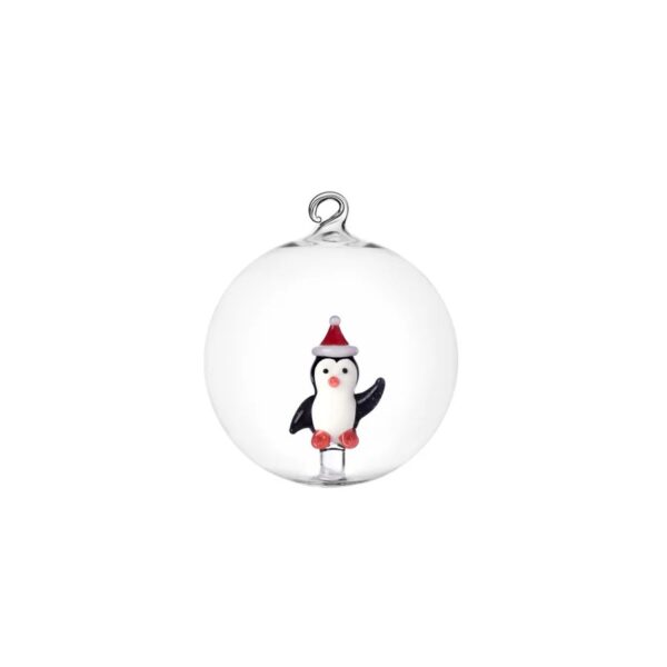 Ichendorf - sfera decorativa Christmas Tales Pinguino con Cappello di Natale