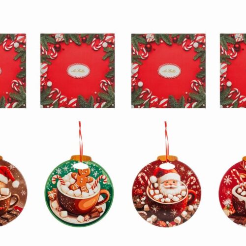 Le Stelle - Appendini Natalizi in Ceramica 4 Assortiti