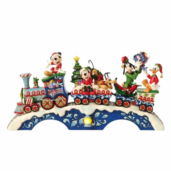 Jim Shore - Topolino e i suoi amici in treno a Natale