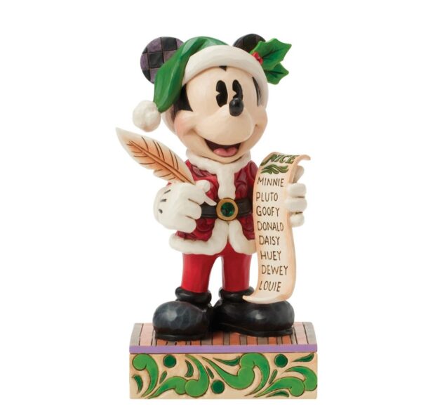 Jim Shore - Babbo Natale Topolino con la lista