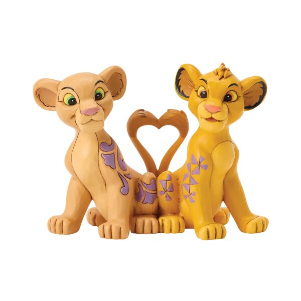 Jim Shore - Simba e Nala con le code a cuore