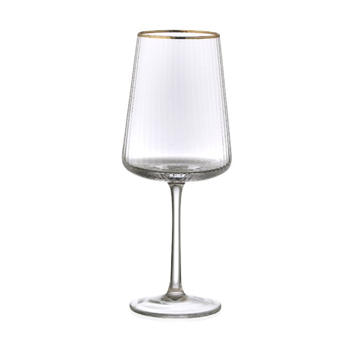 Evviva - Reale Set 6 calici in glass 500 ml filo oro