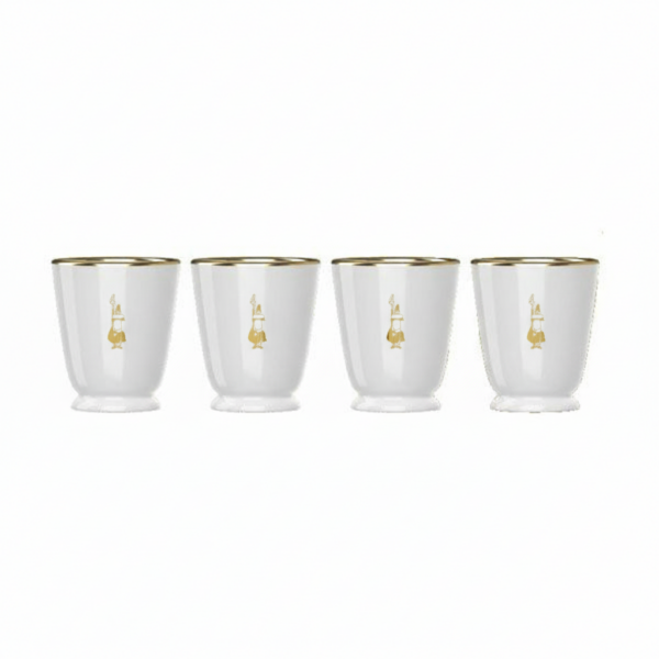 Bialetti - Set 4 Bicchierini da Caffè Pure Gold