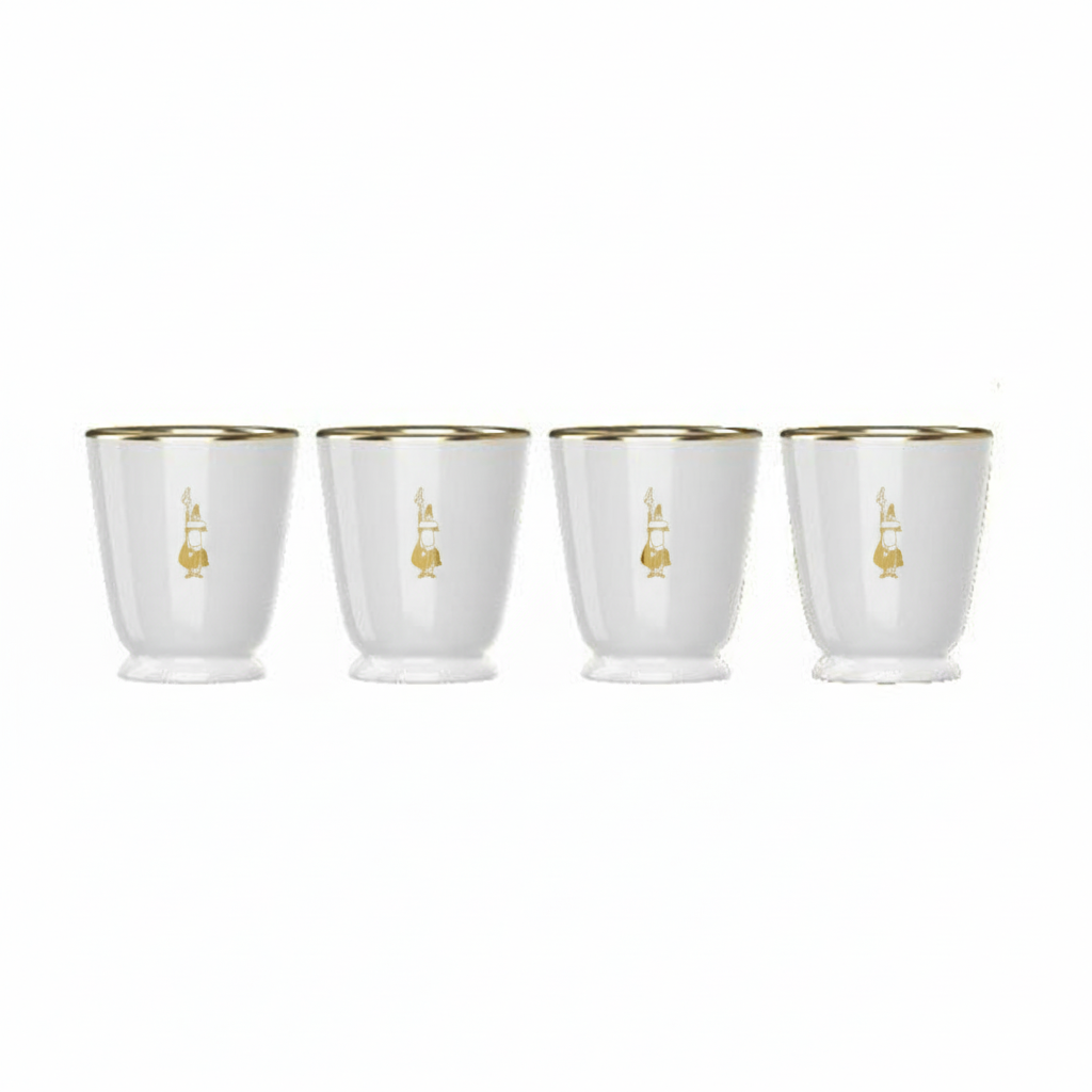 Bialetti - Set 4 Bicchierini da Caffè Pure Gold