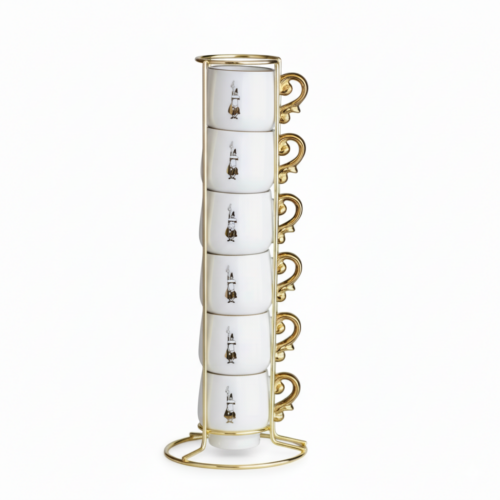 Bialetti - Set 6 Tazzine Impilabili Pure Gold
