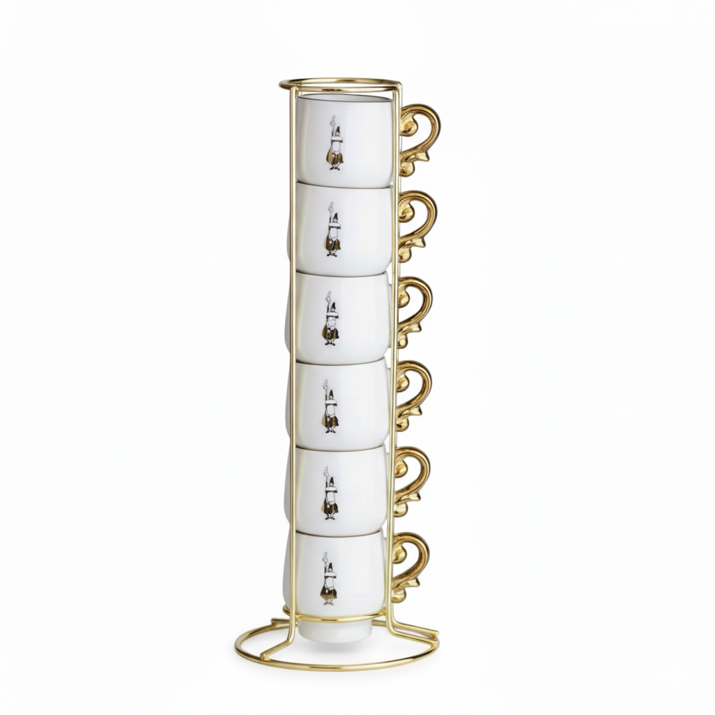 Bialetti - Set 6 Tazzine Impilabili Pure Gold