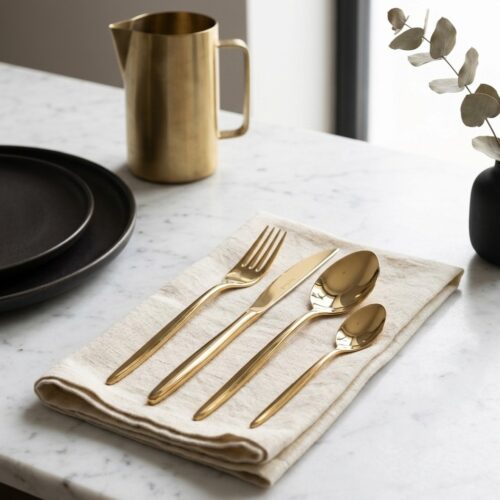 Pintinox Oliva Set Posate Gold