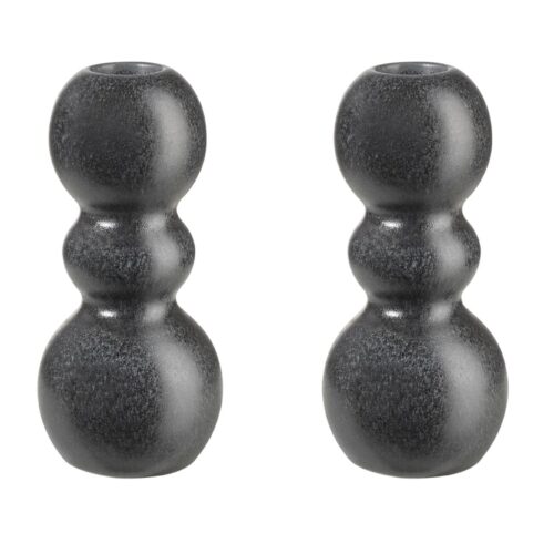 Asa Selection - Coppia di Candeliere in Gres Antracide