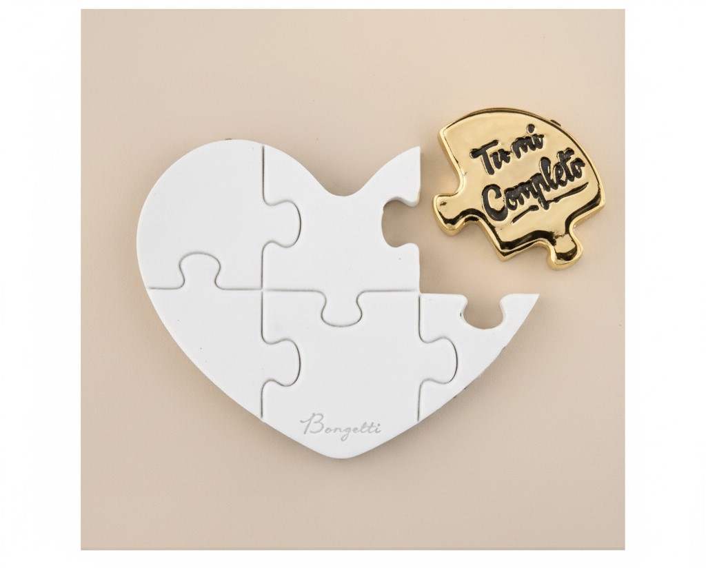 Bongelli - Quadretto Puzzle Cuore Tu mi Completi