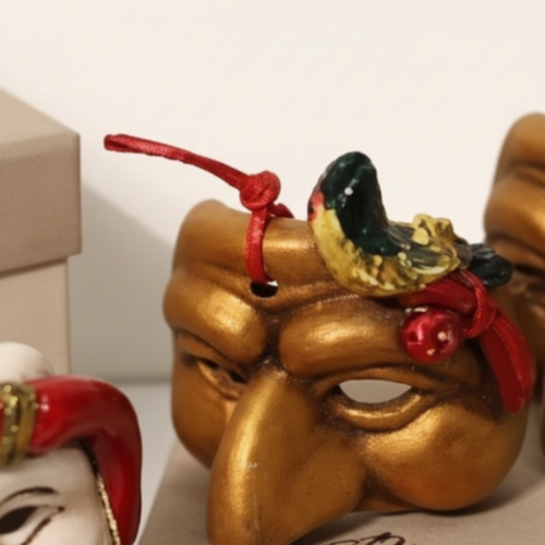 Marruzzella Ceramiche Artistiche - Maschera Antichizzata Bronzo Asso