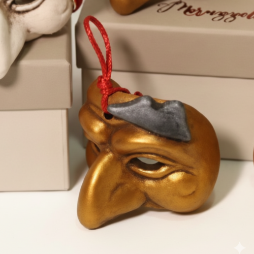 Marruzzella Ceramiche Artistiche - Maschera Antichizzata Bronzo Vesuvio