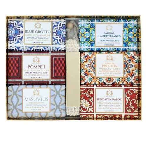 Casa Amalfi - Gift Set da 6 saponi + Sisal