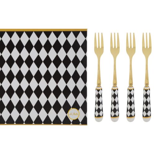 Le Stelle - Set 6 Forchettine Dolce Scacchi