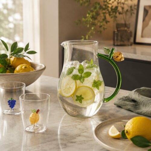 caraffa vetro borosilicato limone