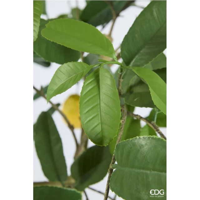 immagine edg enzo de gasperi edg enzo de gasperi limone anti uv x con vaso pianta artificiale h cm verde giallo ean