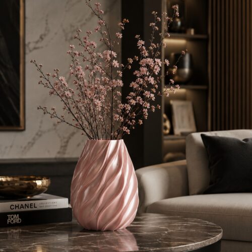 vaso twist melaverde rosa cipria cm