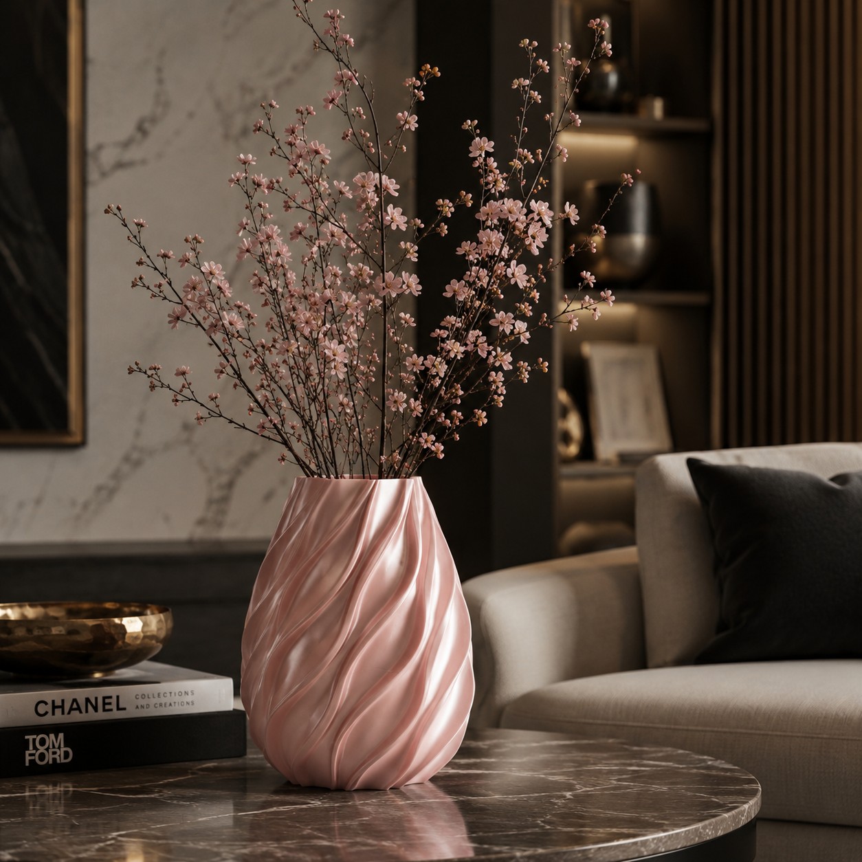 vaso twist melaverde rosa cipria cm