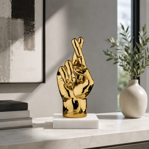 scultura mani dita incrociate oro bongelli preziosi scaramanzia napoletana