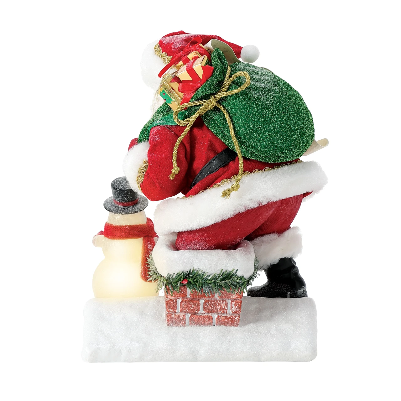 Department 56 - Babbo Natale con Pupazzo di Neve sul Tetto H.26,7 cm - immagine 2